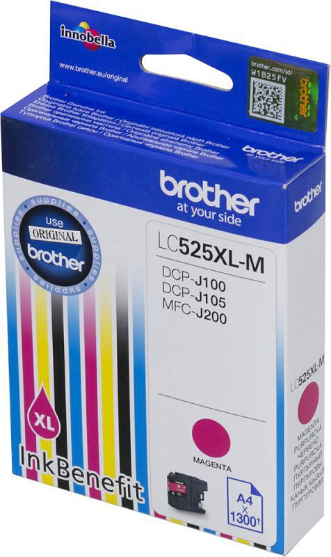 Картридж струйный Brother LC525XLM Пурпурный для Brother DCP-J100, J105, J200 (1300стр.) LC525XLM #2