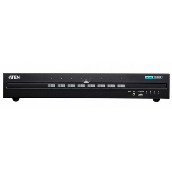 KVM-переключатель ATEN электрон,, KVM+Audio+USB 2,0,  1 user PS2/USB+HDMI =>  8 cpu USB+DP, без шнуров, 3840x2160 30Hz, настол,, исп,стандарт,шнуры, без OSD, некаскад,, CS1188DP-AT-G CS1188DP-AT-G