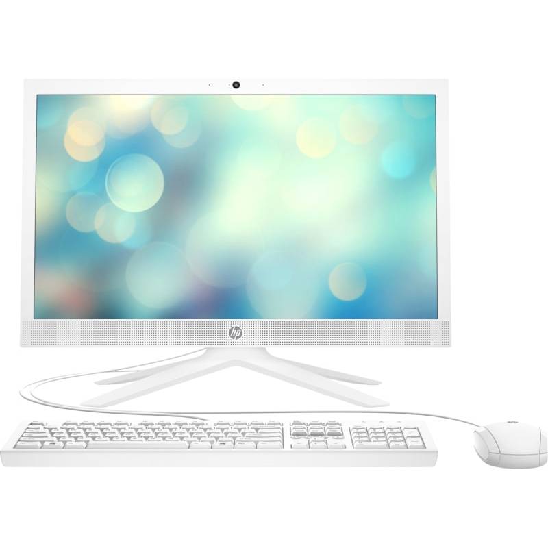 Моноблок HP 21-b0043ur AiO 20.7"(1920x1080)/Intel Core i3 1005G1(1.2Ghz)/4096Mb/256SSDGb/noDVD/Int:Intel UHD Graphics 605/Cam/WiFi/war 1y/Snow White/FreeDos + USB KBD, USB MOUSE 497B9EA 497B9EA