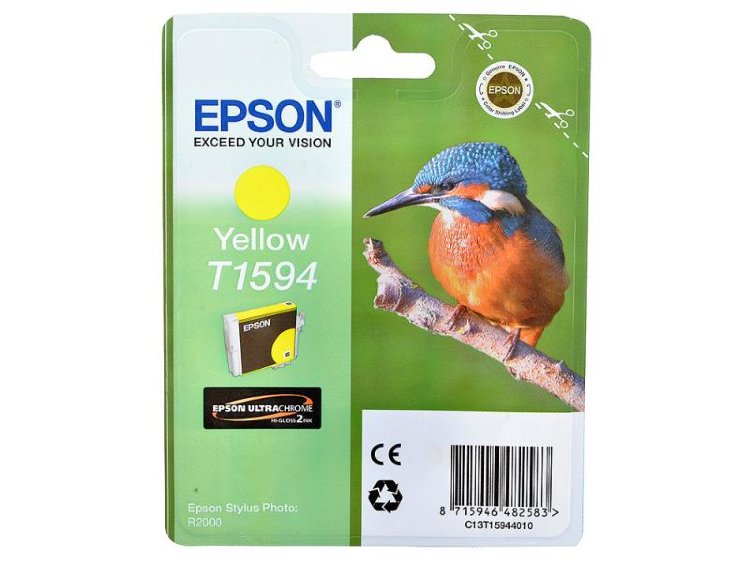 Картридж струйный Epson C13T15944010 for T1594 для Stylus Photo R2000 (yellow) C13T15944010