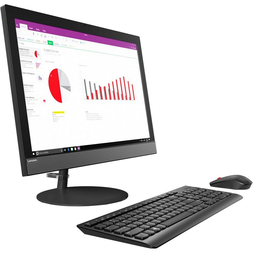 Моноблок Lenovo IdeaCentre V130-20IGM 19.5" WXGA+ Cel J4005 (2)/4Gb/500Gb 7.2k/UHDG 600/CR/Windows 10 Home/GbitEth/WiFi/BT/65W/клавиатура/мышь/черный 1440x900 10RX001KRU 10RX001KRU