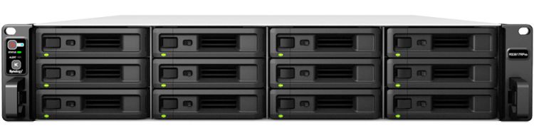 Сетевой RAID-накопитель Synology (Rack2U)/RAID0,1,10,5,6/up to12HotPlug SATA/2xUSB/2xInfB/4GigEth(+2xExpSlot)/iSCSI/2xIPcam(up to 75) RS3617RPXS RS3617RPXS