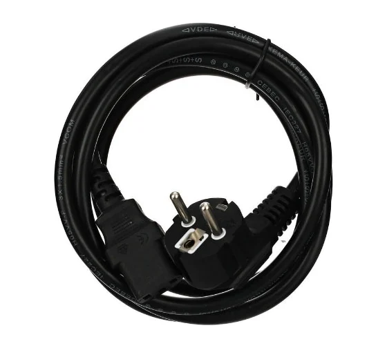 Кабель питания VCOM компьютер --> розетка 220V ( угловая Евровилка) <VDE> 3G*1.5mm2, 1,8м CE021-CU1.5-1.8M CE021-CU1.5-1.8M