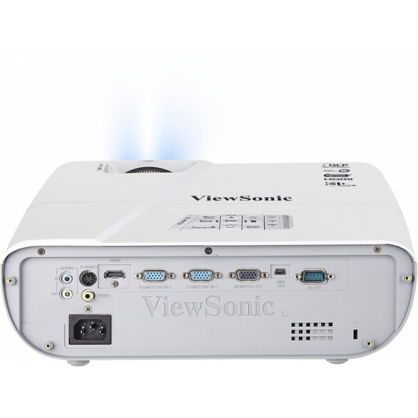 Проектор ViewSonic PJD5353LS DLP, XGA 1024x768, 3000Lm, 22000:1, 2*VGA, HDMI, mini-USB, 2W speaker, Short-throw, Lamp life 10000h, Noise 27dB (Eco), 2.2кг, White (PJD5353LS) PJD5353LS #8