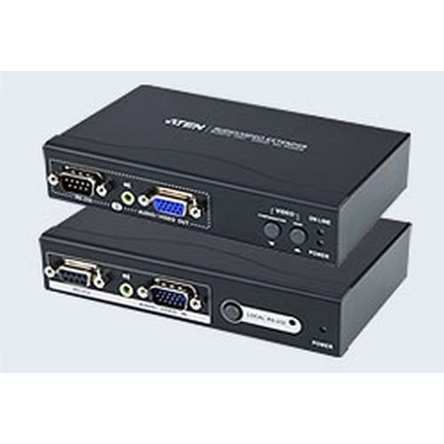 Удлинитель ATEN VGA/SVGA+AUDIO+RS232, 150 м., 1xUTP Cat5e, со шнуром VGA+AUDIO, 2xБ.П.220> 5.3V VE200-A7-G VE200-A7-G