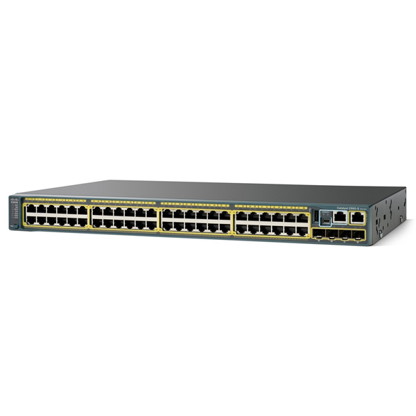 Комммутатор Cisco 48 GigE PoE 740W, 4 x SFP LAN Base с кабелем WS-C2960S-48FPS-L + WS-C2960S-48FPS-L +