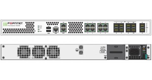 Межсетевой экран Fortinet FortiGate-501E 2 x 10GE SFP+ slots, 10 x GE RJ45 ports (including 1 x MGMT port, 1 X HA port, 8 x switch ports), 8 x GE SFP slots, SPU NP6 and CP9 hardware accelerated, 2x 240GB onboard SSD storage FG-501E FG-501E