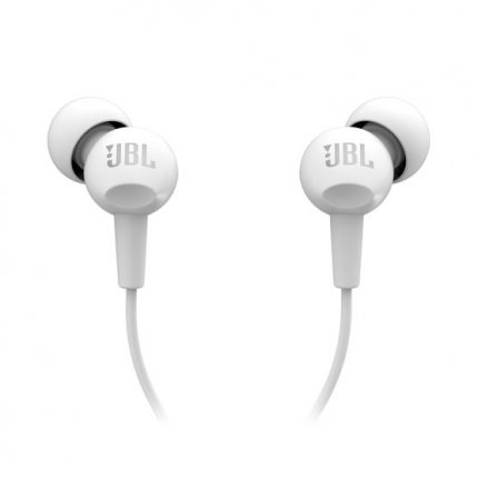 Гарнитура вкладыши JBL C100SIU 1.2м белый проводные (в ушной раковине) JBLC100SIUWHT JBLC100SIUWHT