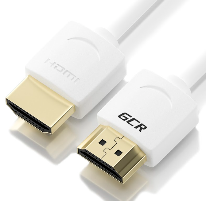 Кабель Greenconnect ультратонкий HDMI2.0 для AppleTV, SLIM, 1.5m, белый, OD3.8mm, HDR 4:2:0, Ultra HD, 4K60Hz, 18.0 Гбит/с, 32/32 AWG GCR-51480 GCR-51480