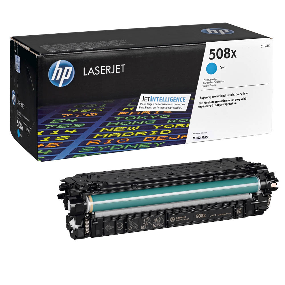Тонер-картридж HP 508X голубой для HP CLJ M552/M553 (9500стр.) CF361X CF361X