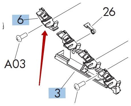 ЗИП HP HPI Spare Parts - Front inner lower cover (Y) (RL1-1915-000CN) RL1-1915-000CN RL1-1915-000CN