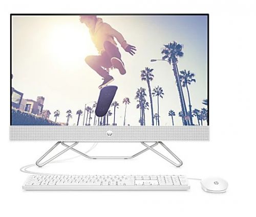Моноблок HP 27-cb0035ur AiO 27"(1920x1080)/AMD Ryzen 5 5500U(2.1Ghz)/8192Mb/256PCISSDGb/noDVD/Int:AMD Intergrated Graphics /Cam/WiFi/war 1y/Starry White/FreeDOS + kbd/mouse 5D225EA 5D225EA