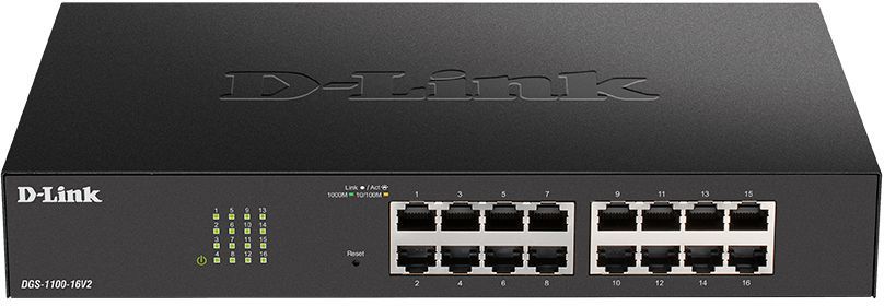 Коммутатор D-Link L2 Smart Switch with 16 10/100/1000Base-T ports DGS-1100-16V2/A1A DGS-1100-16V2/A1A