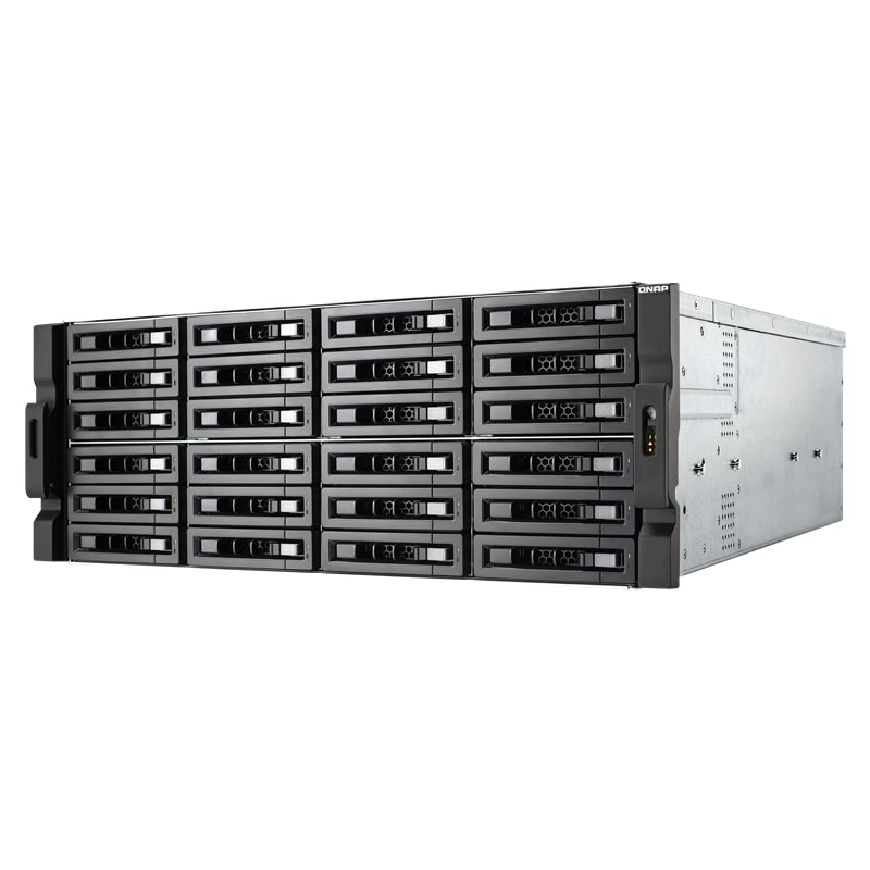 Сетевой RAID-накопитель QNAP 24-Bay Intel Core i5-8500 6-core 3.0 GHz (up to 4.0 GHz), 8 GB UDIMM DDR4 (2 x 4GB), 24x 2.5"/3.5" SATA HDD/SSD, 4x GbE LAN, 2 x 10GbE SFP+, 2xPSU, rackmount 4U. W/o rail kit RAIL-A02-90 TVS-2472XU-RP-i5-8G TVS-2472XU-RP-i5-8G