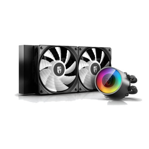 Водяное охлаждение DEEPCOOL  CASTLE 240 Socket 1700 AM4/1151/1200/2066/1700 4-pin 18-30dB Al+Cu 250W CASTLE240V2S1700 CASTLE240V2S1700