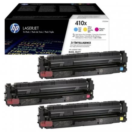 Картридж HP  410X CYM Tri-Pack LJ Toner Cartridge (CF252XM) увеличеной емкости (CF252XM) набор  (CF411X+CF412X+CF413X) CF252XM