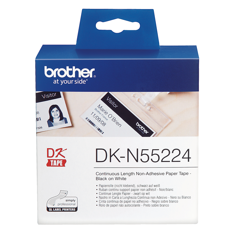 Наклейка Brother DKN55224 адресная Non-Adhesive Paper Tag 54MM DKN55224 DKN55224