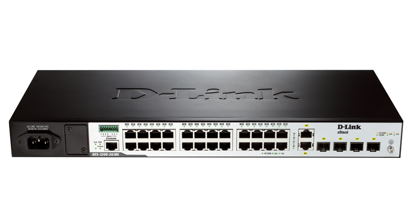 Коммутатор D-Link L2 Managed Switch with 24 10/100Base-TX ports and 2 100/1000Base-X SFP ports and 2 100/1000Base-T/SFP combo-ports DES-3200-28/C1A DES-3200-28/C1A #2