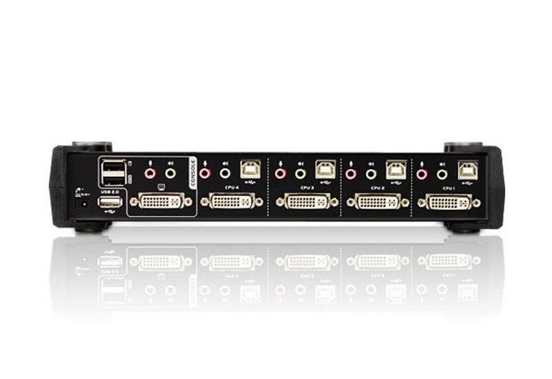 KVM переключатель ATEN 4-port, USB DVI DUAL Link,кабели в комплекте CS-1784A CS-1784A