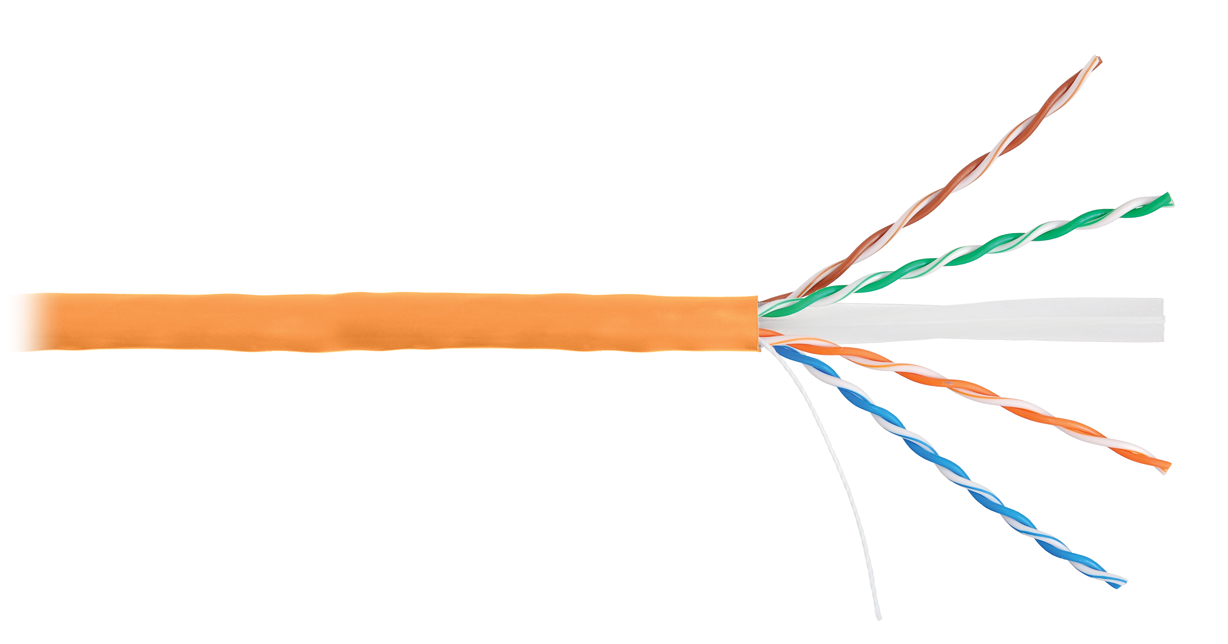 Кабель витая пара NETLAN U/UTP 4 пары, Кат.6 (Класс E), 250МГц, одножильный, BC (чистая медь), внутренний, LSZH нг(B)-HF, ора EC-UU004-6-LSZH-OR EC-UU004-6-LSZH-OR