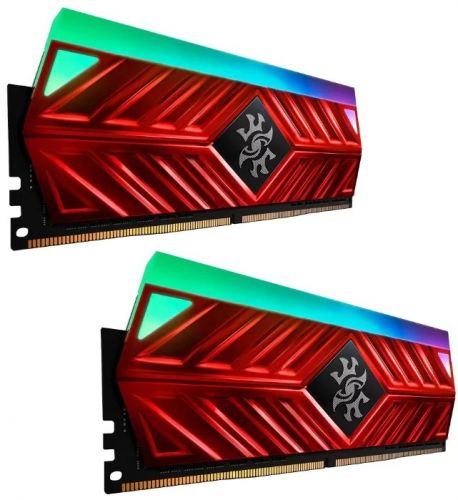 Модуль памяти ADATA 16GB DDR4 3200 DIMM XPG D41 Red Gaming Memory Non-ECC, CL16, 1.35V, RGB, XPG RGB Sync, Kit (2x8GB), RTL (466808) AX4U320038G16-DR41 AX4U320038G16-DR41