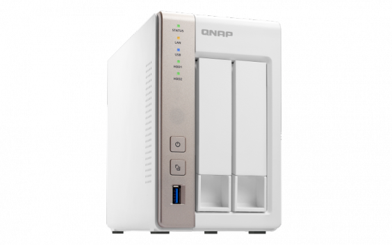 Сетевой RAID-накопитель QNAP 2 отсека для HDD, HDMI-порт. Intel Celeron J1800 2,41 ГГц, 4ГБ. TS-251-4G TS-251-4G