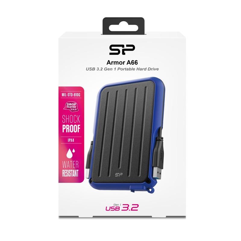 Внешний жёсткий диск Silicon Power SP010TBPHD66SS3B 1TB,Armor A66,2.5",USB 3.2,синий SP010TBPHD66SS3B SP010TBPHD66SS3B