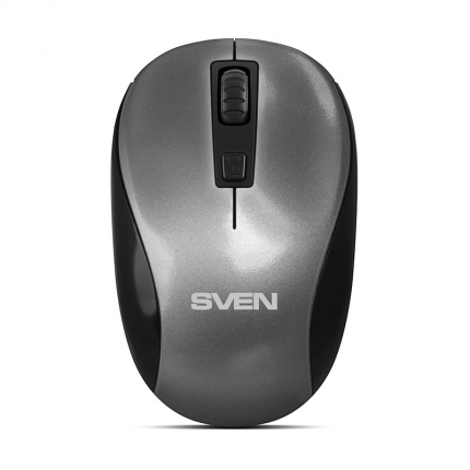 Мышь Sven беспроводная   RX-255W серая (2,4 GHz, 3+1кл. 800-1600DPI, цвет. картон) SV-017736 SV-017736