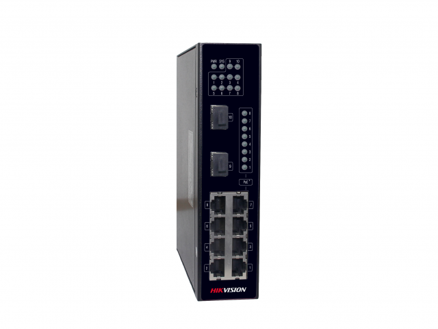 PoE коммутатор Hikvision DS-3T0310P неуправляемый 8 RJ45 100M RJ45 PoE,2 Uplink 1000М SFP порта; 802.3af/at, бюджет PoE≤240Вт; DS-3T0310P DS-3T0310P