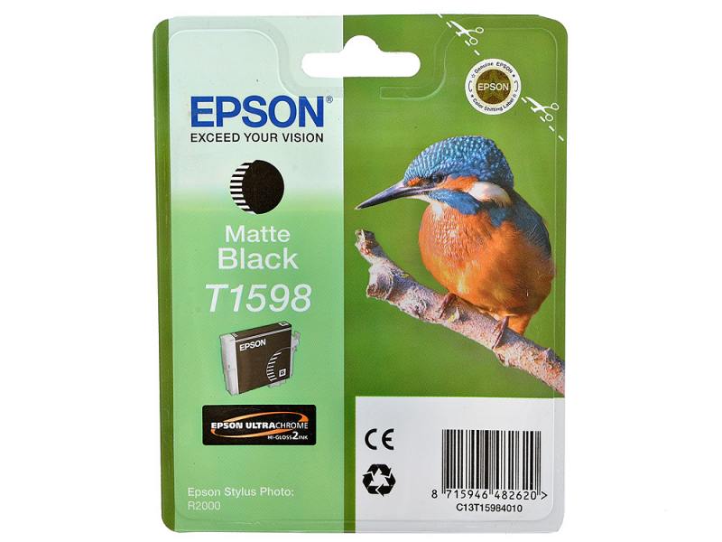 Картридж струйный Epson C13T15984010  for T1598 для Stylus Photo R2000 (matte black) C13T15984010