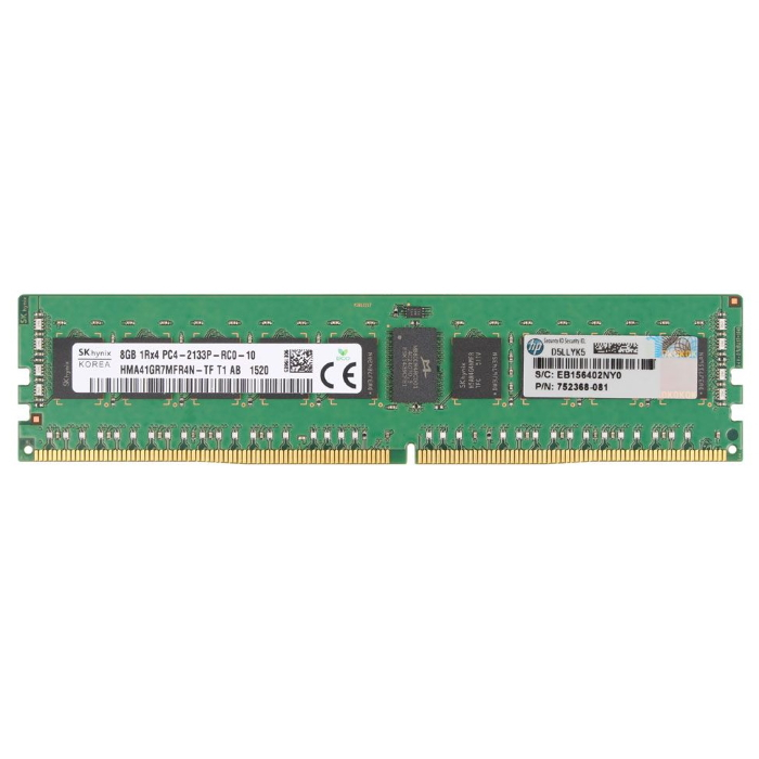 Модуль памяти HPE 8GB (1x8GB) PC4-2133P-R 2133MHz 1Rx4 Registered Memory for Gen9, E5-2600v3 series, (analog 774170-001) 774170-001B 774170-001B