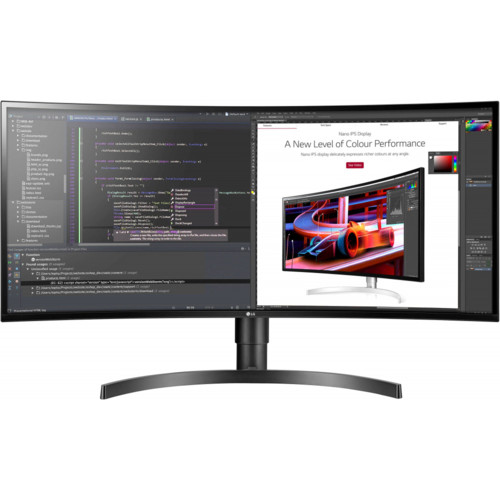 Монитор LG 34" UltraWide 34WL85C-B черный IPS LED 21:9 HDMI M/M матовая HAS 1000:1 300cd 178гр/178гр 3440x1440 DisplayPort UWQHD+ USB 8кг 34WL85C-B.ARUZ 34WL85C-B.ARUZ