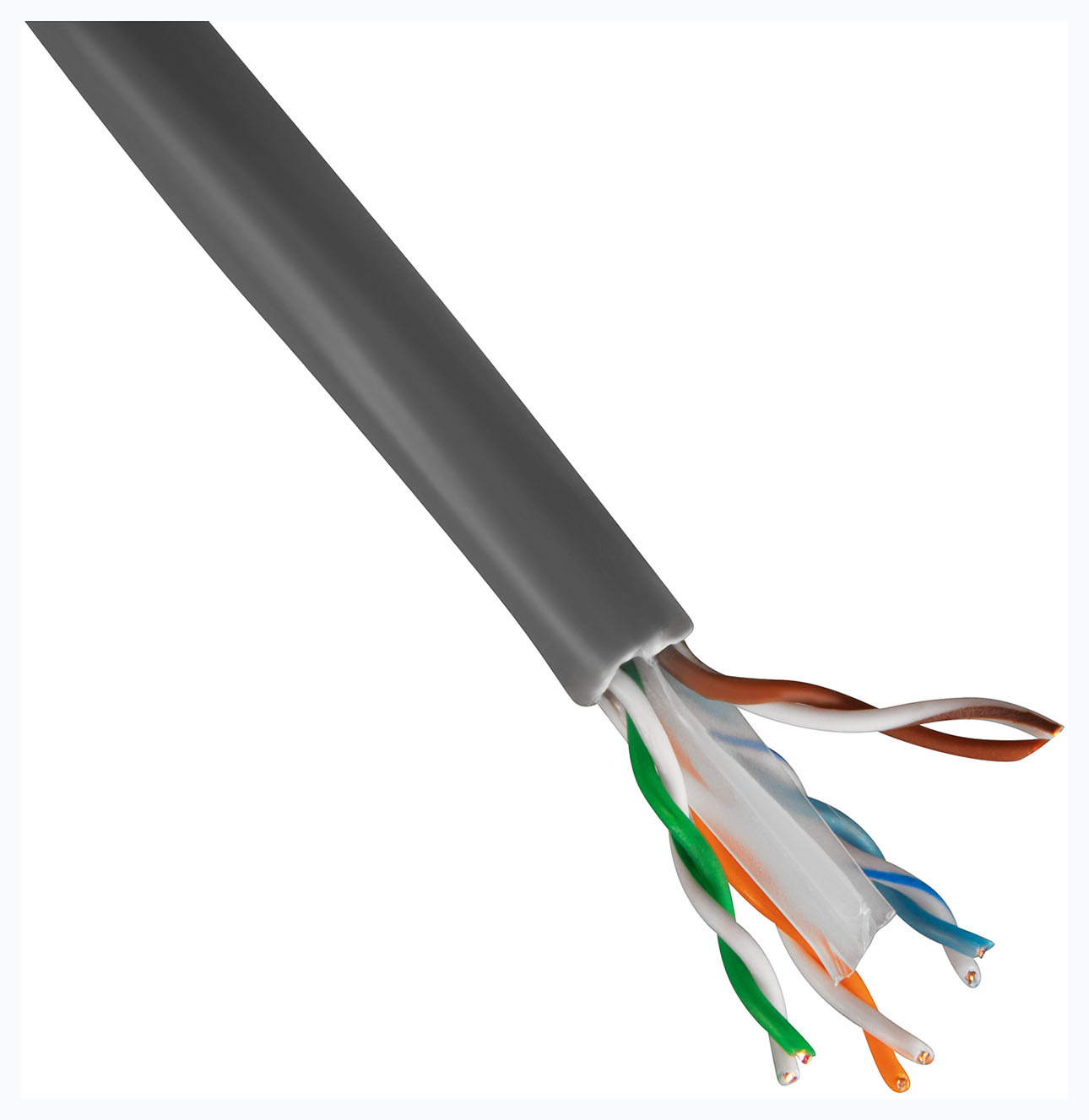 Кабель Buro BU-CCA-052-CAT6 UTP 4 пары cat6 solid 0.52мм CCA 305м серый BU-CCA-052-CAT6 BU-CCA-052-CAT6