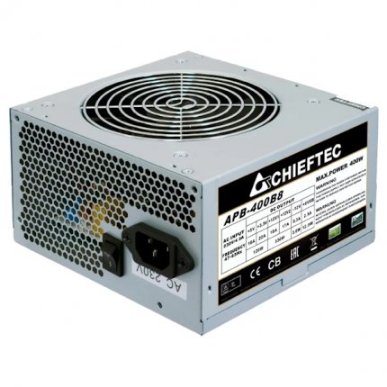 Блок питания Chieftec 400W ATX v.2.3, A.PFC, Fan 12cm APB-400B8 APB-400B8