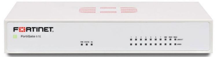 Межсетевой экран Fortinet FortiGate-61E 10 x GE RJ45 ports (including 2 x WAN Ports, 1 x DMZ Port, 7 x Internal Ports), 128GB SSD onboard storage. Max managed FortiAPs (Total / Tunnel) 10 / 5 FG-61E FG-61E