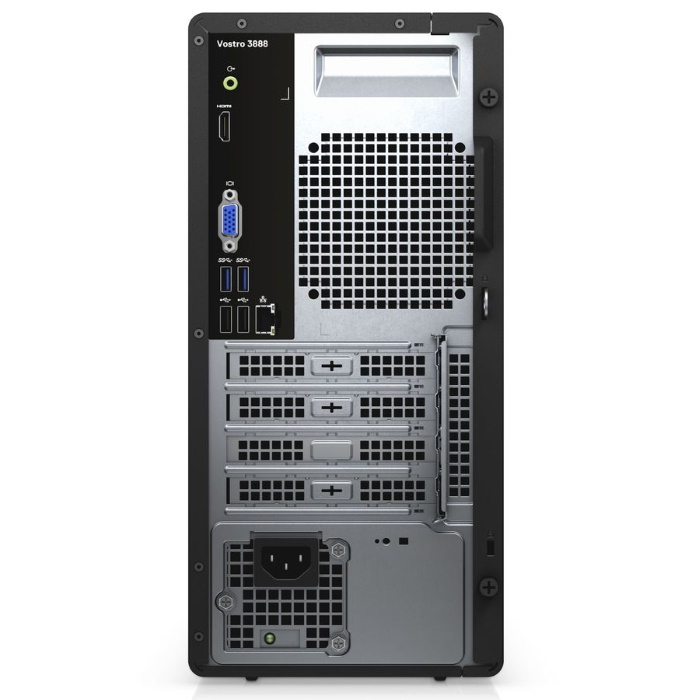 Персональный компьютер Dell Vostro 3888 MT Intel Core i3 10100(3.6Ghz)/8 GB/SSD 256GB/DVD-RW/UHD 630/BT/WiFi/MCR/1y NBD/black/Linux 3888-2895 3888-2895