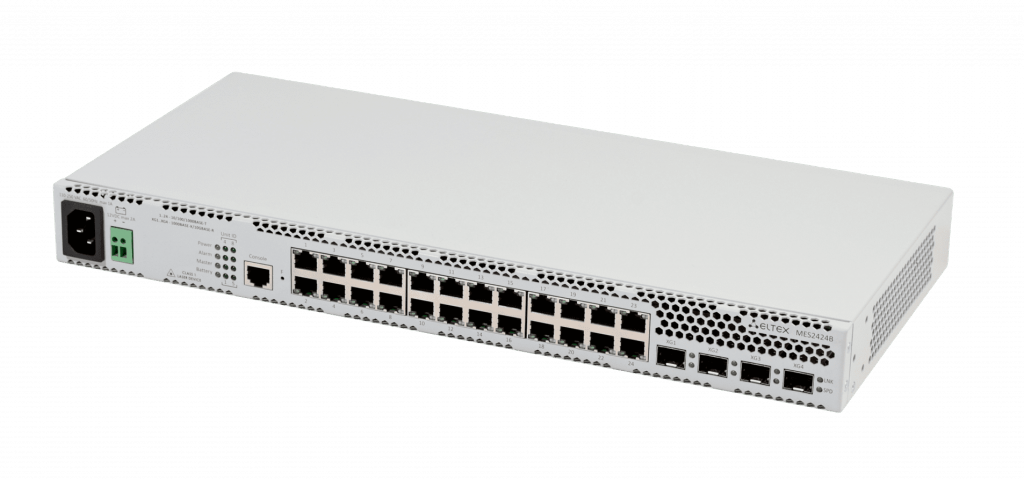 Коммутатор Eltex уровня L2, 24 порта 10/100/1000 Base-T, 4 порта 1000Base-X(SFP)/10G Base-R(SFP+), консольный порт RS-232 (RJ-45)  MES2424B MES2424B #2