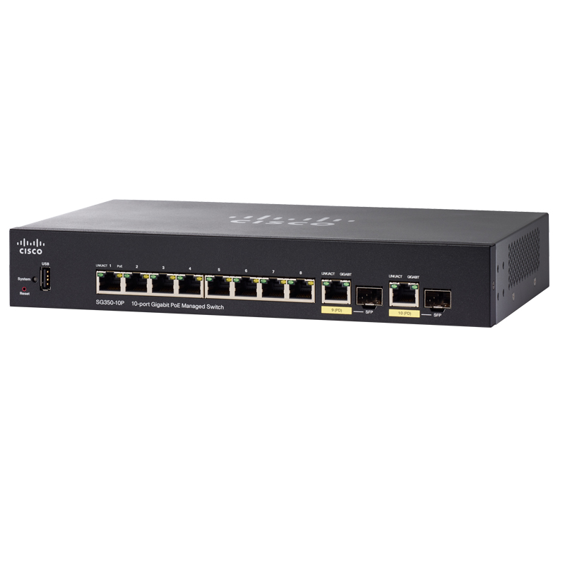 Коммутатор Cisco SG350-10P 10-port Gigabit POE Managed Switch SG350-10P-K9-EU SG350-10P-K9-EU