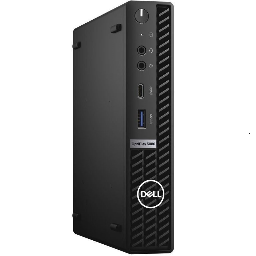 Персональный компьютер Dell Optiplex 5080 Micro i5-10500T (up to 3.8 MHz, 12M, 6C), 8GB (1x8GB) 2666/2933MHz DDR4, 256GB M.2 PCIe NVMe class 35 SSD, Intel UHD 630, Intel Wi-Fi 6 AX201 Dual-band 2x2 802.11ax with MU-MIMO + Bluetooth 5.0, mse/keyb, Aud 5080-6451