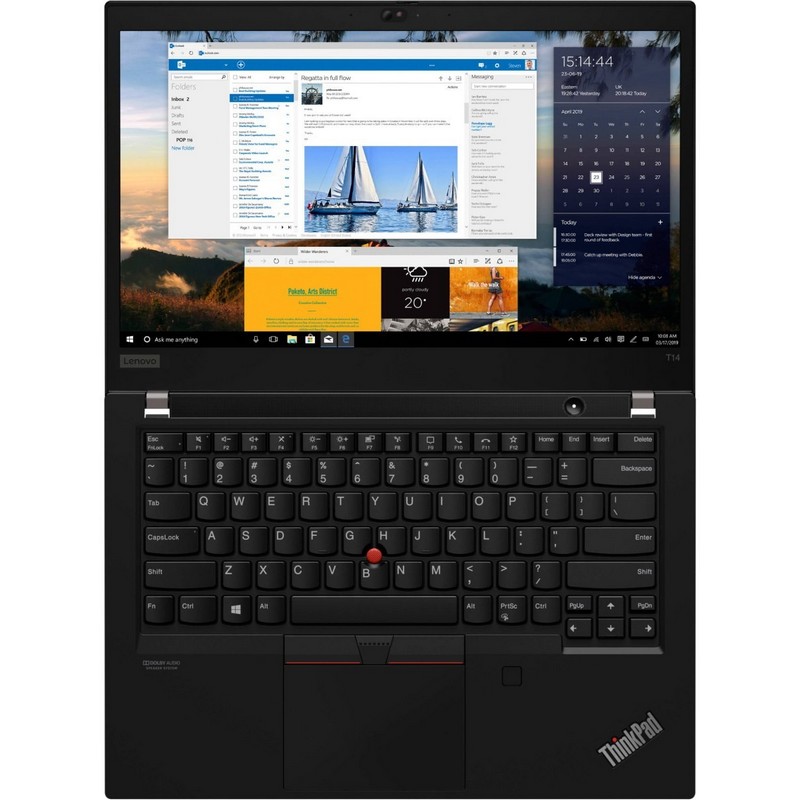 Ноутбук Lenovo T14 G1 T14.0FHD_WVA_AG_250N/ CORE_I5-10210U_1.6G_4C_MB/ 8GB(4X16GX16)_DDR4_3200/ 256GB_SSD_M.2_2280_NVME_TLC_OP/ / INTEGRATED_GRAPHICS/ WWAN_NO_CARD_WITH_ANTENNA/ FINGERPRINT_READER/ IR&HD_CAMERA_W/MIC/ BKLT_KB_BK_RUS/ SMART_CARD_READE 20S0005YRT