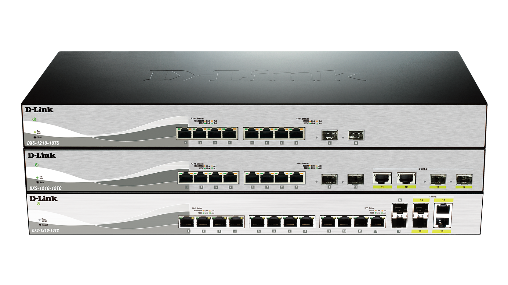 Коммутатор D-Link L2+ Smart Switch with 8 10GBase-T ports and 2 10GBase-X SFP+ ports DXS-1210-10TS/А2A DXS-1210-10TS/А2A
