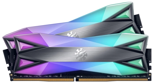 Модуль памяти ADATA 32GB DDR4 3200 DIMM XPG SPECTRIX D60G RGB Grey Gaming Memory Non-ECC, CL16, 1.35V, 1024x8, Kit (2x16GB), RTL (775111) AX4U3200316G16A-DT60 AX4U3200316G16A-DT60