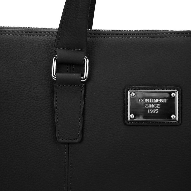 Сумка для ноутбука Continent натуральная кожа, черная, до 15,6" CL-105 Black CL-105 Black