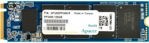 Твердотельный накопитель Apacer M.2 2280 128GB Professional NAS Client SSD PCIe Gen3x4, 2200/600, IOPS 85/130K, MTBF 2M, 3D TLC, 250 AP128GPP3480-R AP128GPP3480-R