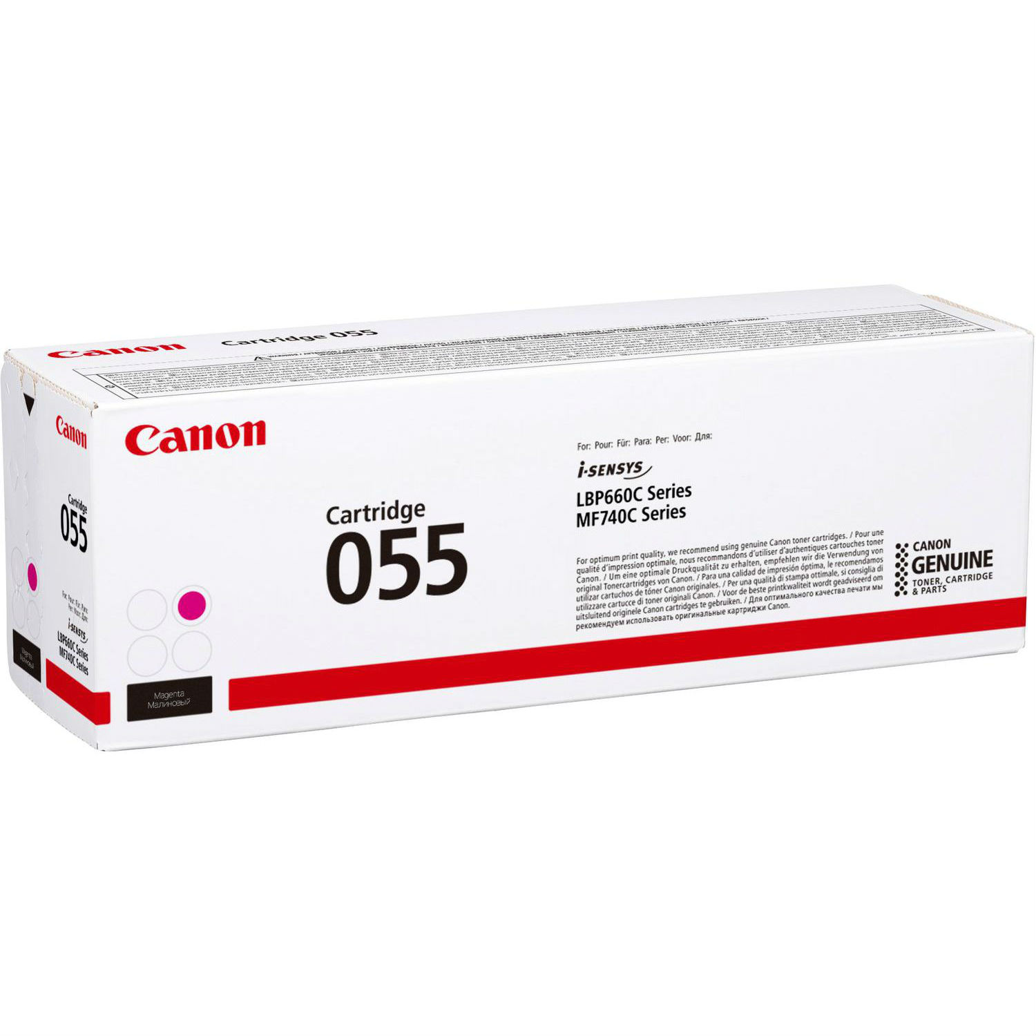 Тонер-картридж Canon пурпурный CRG 055 M (2100 стр.) для LBP66x/MF74x 3014C002 3014C002