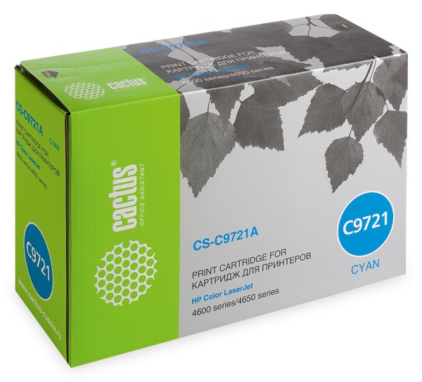 Тонер-картридж Cactus CS-C9721A голубой для HP CLJ 4600/4650 (8000стр.) CS-C9721A CS-C9721A