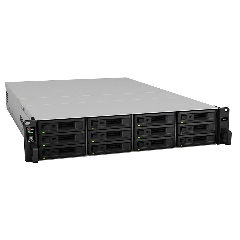 СХД Synology SA3400 Rack 2U 8C2,1GhzCPU/16Gb(128)/RAID0,1,10,5,6/upto12HP HDDs SATA,SAS(3,5' 2,5')upto 180 (7xRX2417sas or 7xRX1217sas) SA3400 SA3400