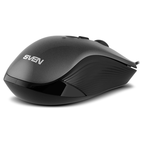 Мышь Sven RX-520S серая (бесшумн. клав, 5+1кл. 3200DPI, 1,5м, блист) SV-017644 SV-017644
