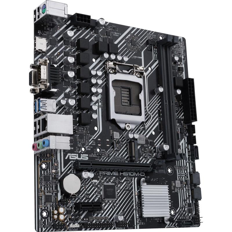 Материнская плата ASUS PRIME H510M-D, LGA1200, H510, 2*DDR4, D-Sub,HDMI, SATA3, Audio, Gb LAN, USB 3.2*4, USB 2.0*6, COM*1, LPT*1 , mATX PRIME H510M-D PRIME H510M-D