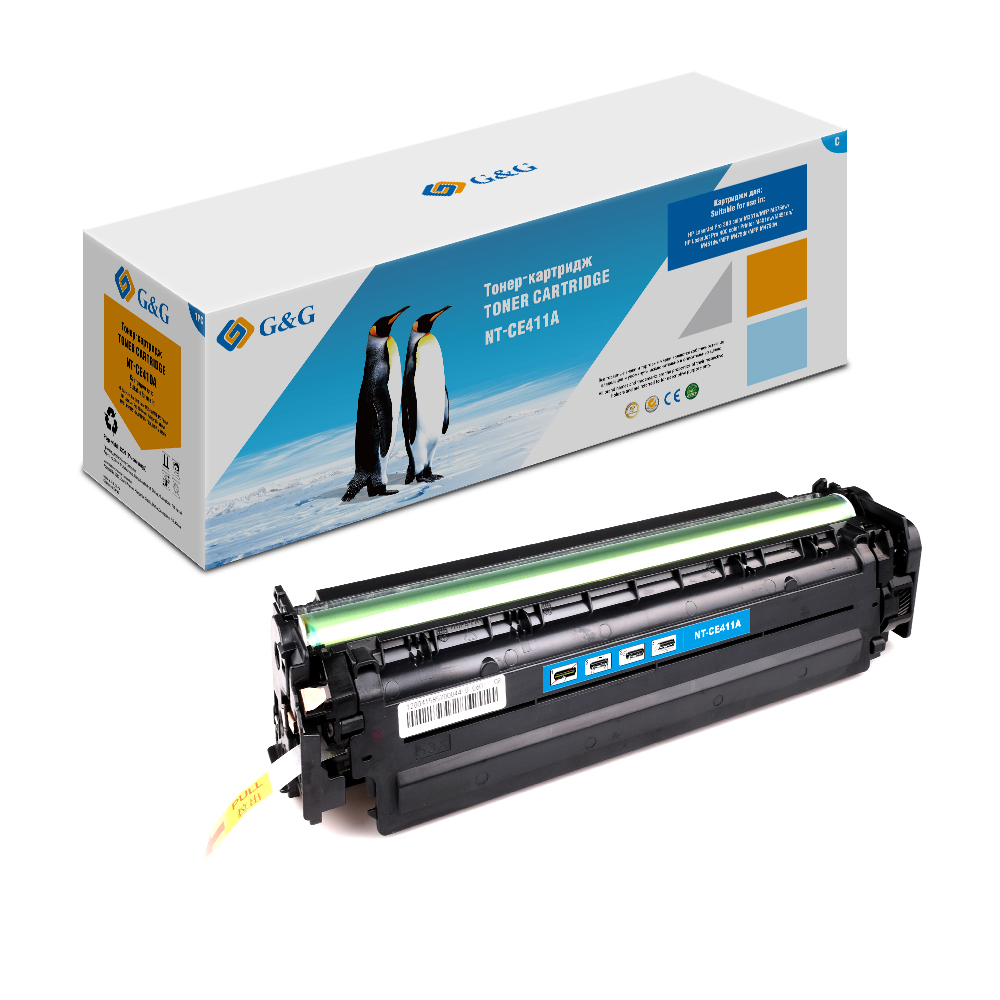 Тонер-картридж G&G голубой для HP LaserJet Pro 300 color M351 Pro400 color M451 (2600стр) NT-CE411A NT-CE411A